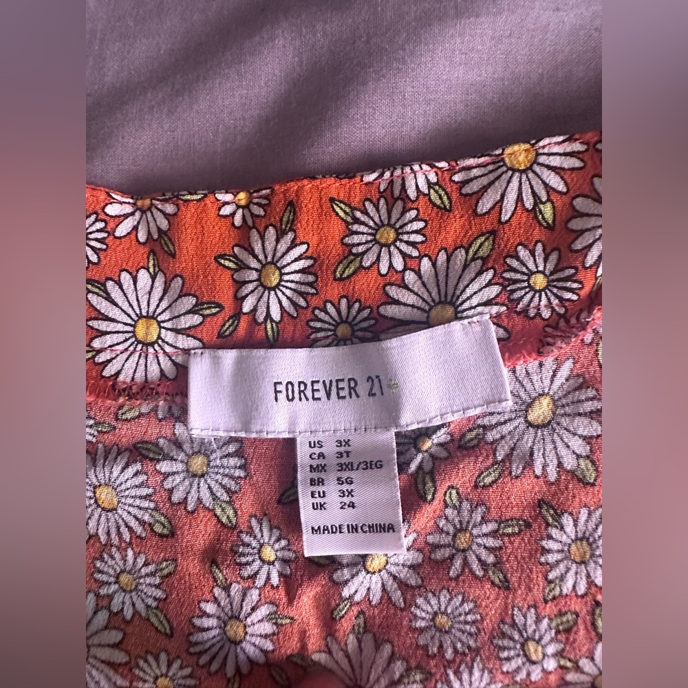 Orange floral skirt
